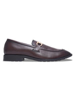 Load image into Gallery viewer, WAVEWALKER WOOD Men Black Faux Leather Slip-On Loafers