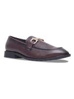 Load image into Gallery viewer, WAVEWALKER WOOD Men Black Faux Leather Slip-On Loafers